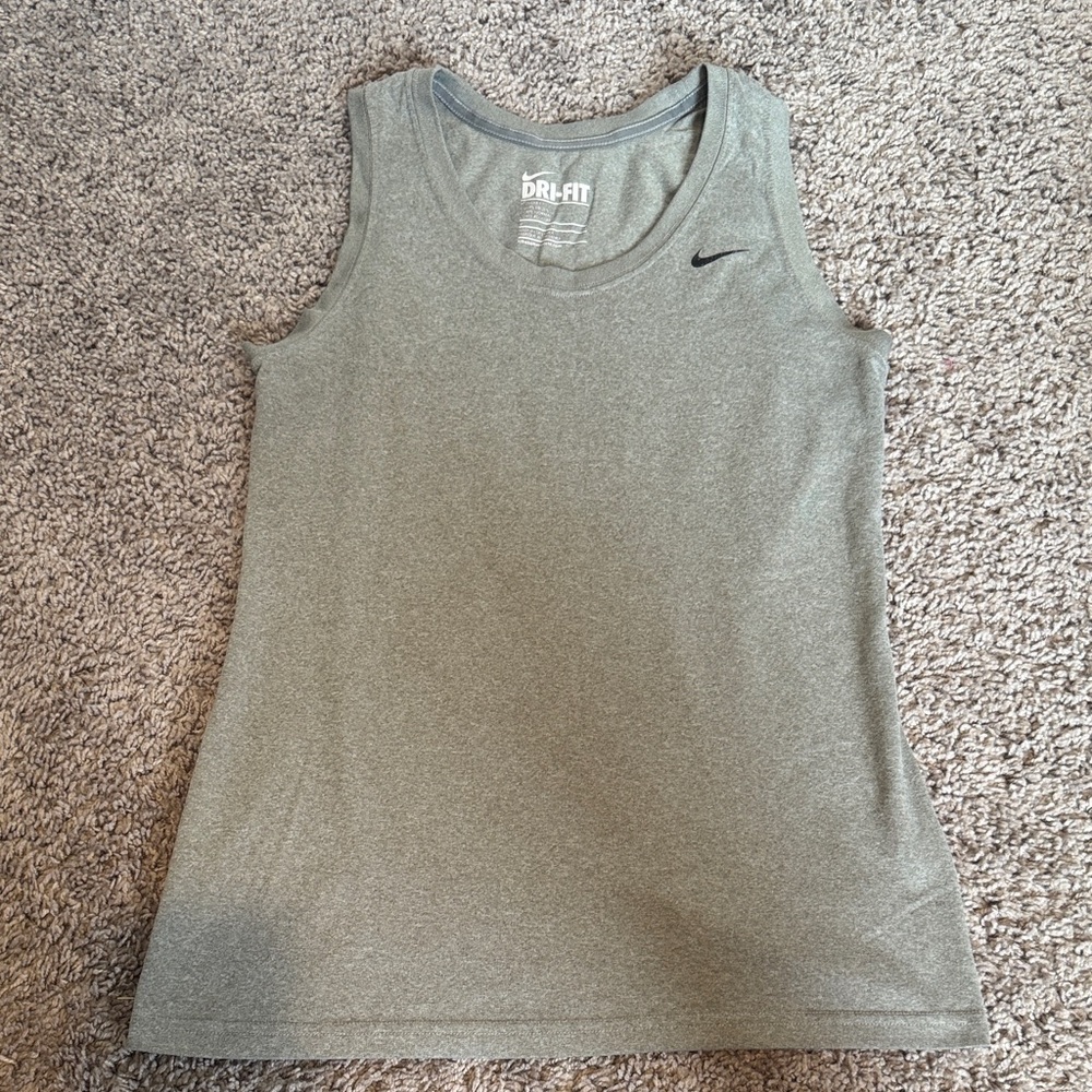 Nike Women's Gray Dri-FIT Tank Top